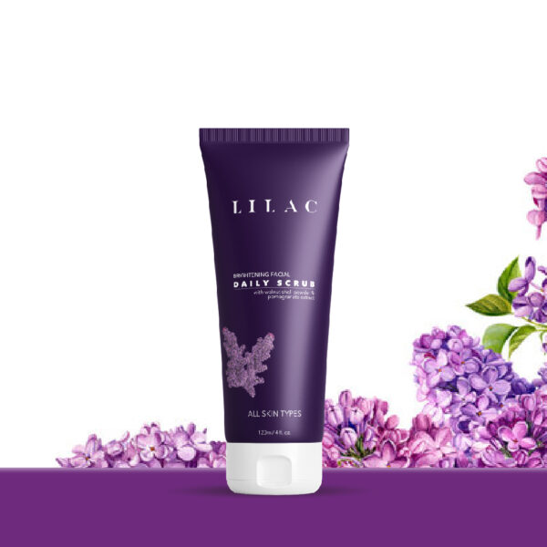 Lilac Advanced Brightening Facial Daily Scrub.